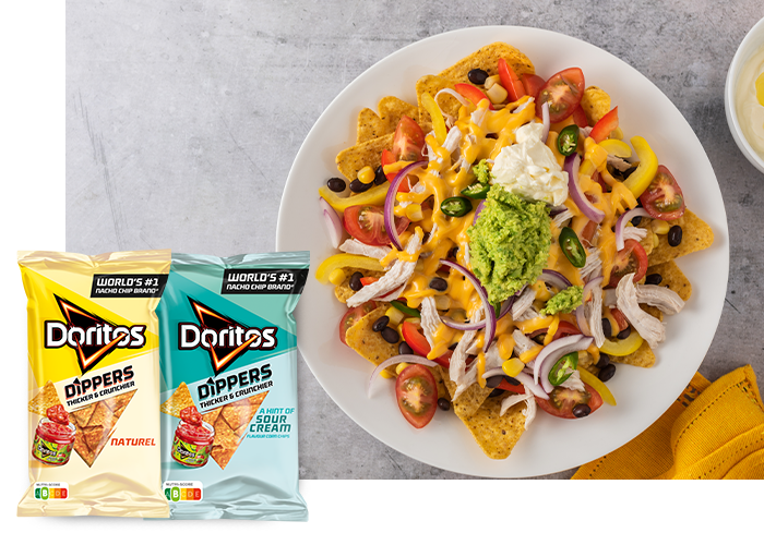 Doritos® Nachos met bonen en paprika
