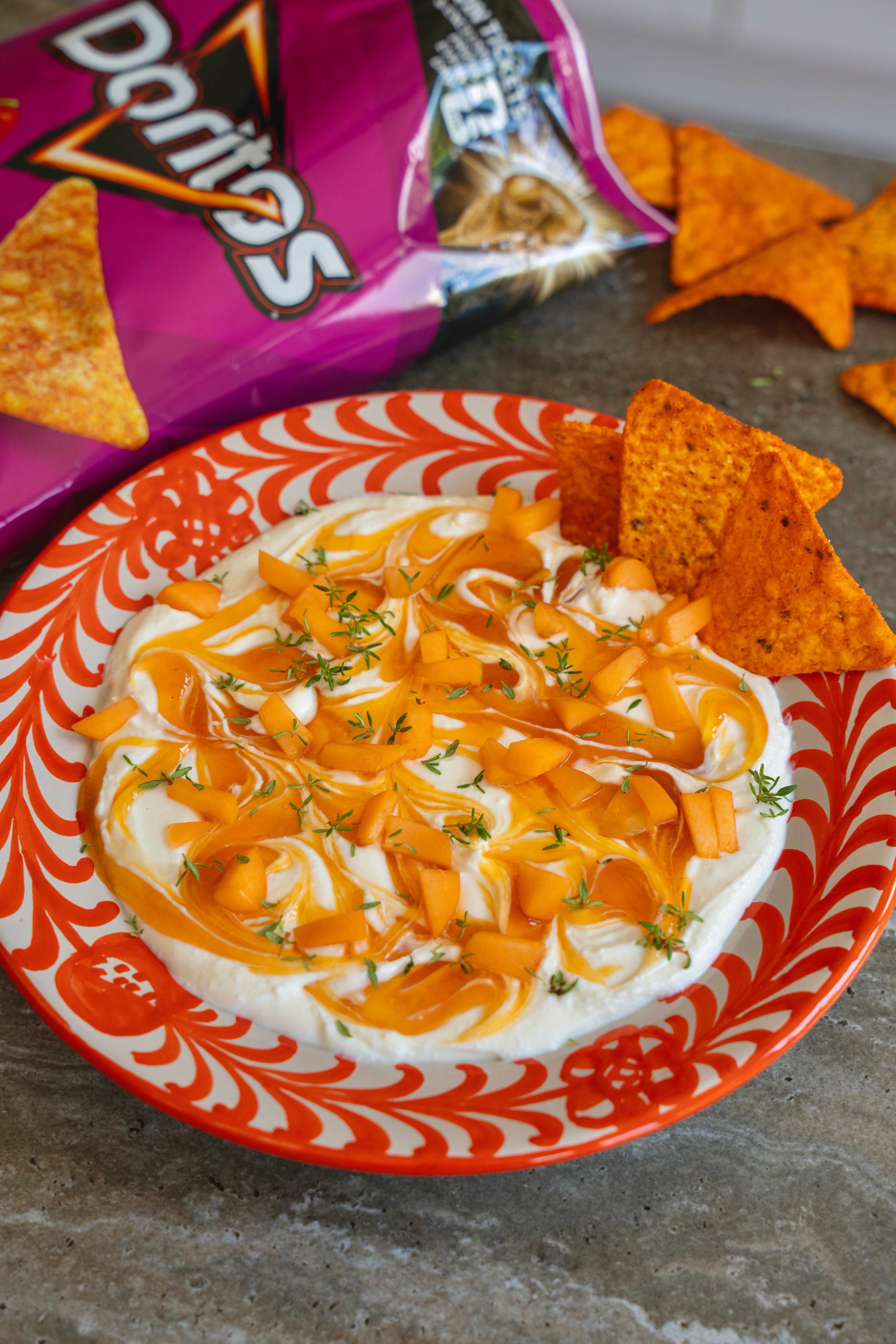 Doritos® Dip Feta Roomkaas met Abrikozenswirl